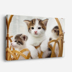 cuadro canvas mascotas canasta de otoño horizontal