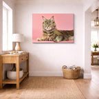cuadro canvas mascotas reina rosada horizontal