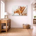 cuadro canvas mascotas abrazo tangerina horizontal