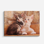 cuadro canvas mascotas dúo de piedra horizontal
