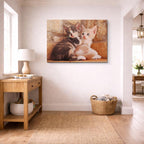 cuadro canvas mascotas dúo de piedra horizontal