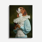 cuadro canvas mascotas beagle renacentista vertical
