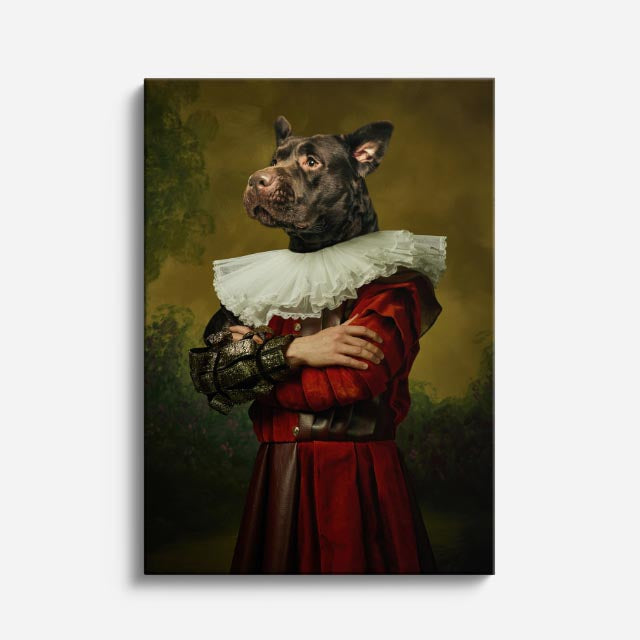 cuadro canvas mascotas bulldog del duque vertical
