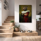 cuadro canvas mascotas bulldog del duque vertical