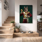 cuadro canvas mascotas capitán canino vertical
