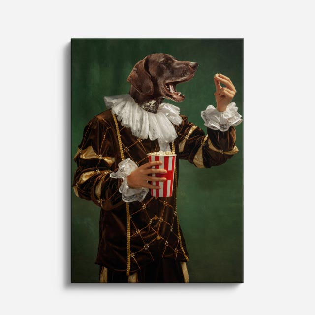 cuadro canvas mascotas maestre del terrier vertical