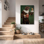 cuadro canvas mascotas maestre del terrier vertical