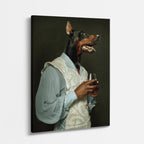 cuadro canvas mascotas caballero doberman vertical