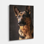 cuadro canvas mascotas pastor de ébano vertical