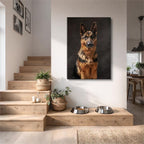 cuadro canvas mascotas retrato del pastor vertical