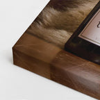 cuadro canvas mascotas sommelier dorado vertical