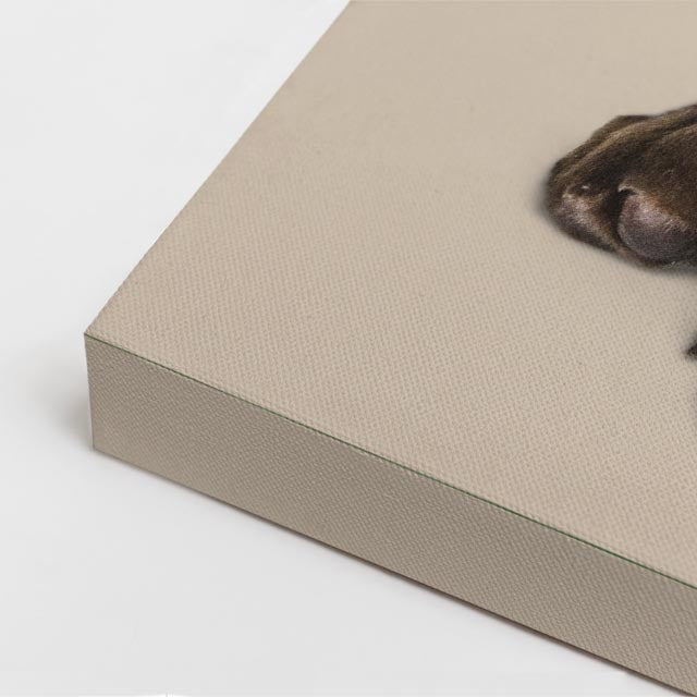 cuadro canvas mascotas chocolate travieso vertical