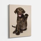 cuadro canvas mascotas chocolate travieso vertical