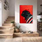 cuadro canvas mascotas pug vanguardista vertical