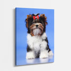 cuadro canvas mascotas yorkie elegante vertical