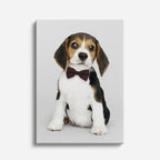 cuadro canvas mascotas beagle de estudio vertical