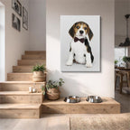 cuadro canvas mascotas beagle de estudio vertical