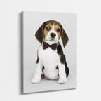 cuadro canvas mascotas beagle de estudio vertical