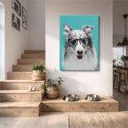 cuadro canvas mascotas sabio canino vertical