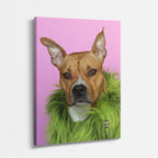 cuadro canvas mascotas retrato de pasto vertical
