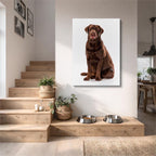 cuadro canvas mascotas labrador cacao vertical