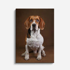 cuadro canvas mascotas retrato del beagle vertical