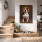 cuadro canvas mascotas retrato del beagle vertical