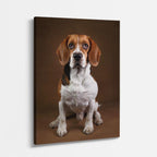 cuadro canvas mascotas retrato del beagle vertical