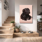 cuadro canvas mascotas labrador de terciopelo vertical