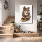 cuadro canvas mascotas pomerania boreal vertical