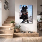 cuadro canvas mascotas guardián de hielo vertical