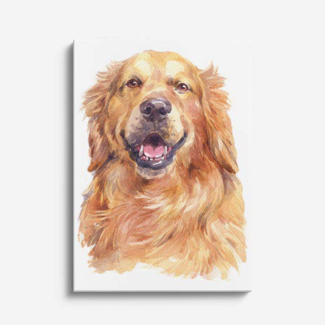cuadro canvas mascotas brillo dorado vertical