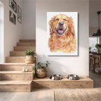 cuadro canvas mascotas brillo dorado vertical