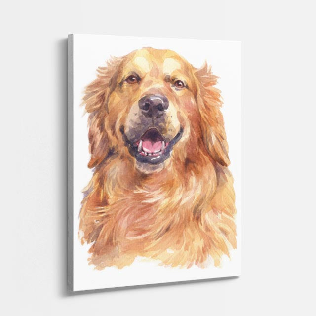 cuadro canvas mascotas brillo dorado vertical