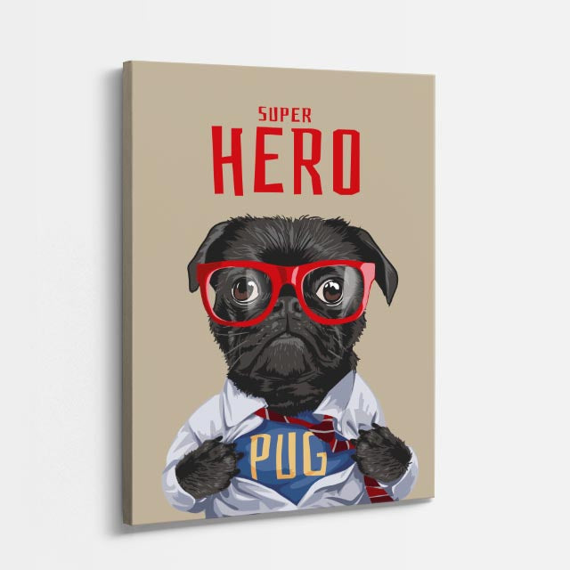 super hero pug