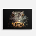cuadro canvas reptiles anfibios retrato de cocodrilo salvaje horizontal