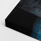 cuadro canvas reptiles anfibios víbora azul hipnótica vertical