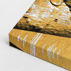 cuadro canvas reptiles anfibios rana dorada pintada vertical