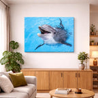 cuadro canvas vida marina delfín de cristal horizontal