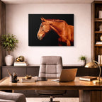 cuadro canvas vida salvaje perfil de caballo cobrizo horizontal
