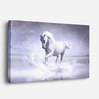 cuadro canvas vida salvaje caballo blanco etéreo horizontal