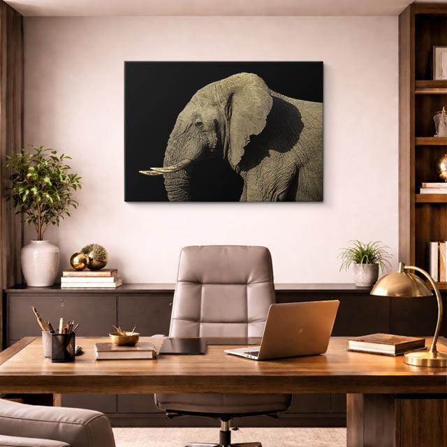 cuadro canvas vida salvaje gigante de marfil horizontal