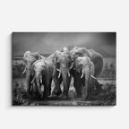 cuadro canvas vida salvaje familia en la niebla horizontal