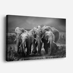 cuadro canvas vida salvaje familia en la niebla horizontal