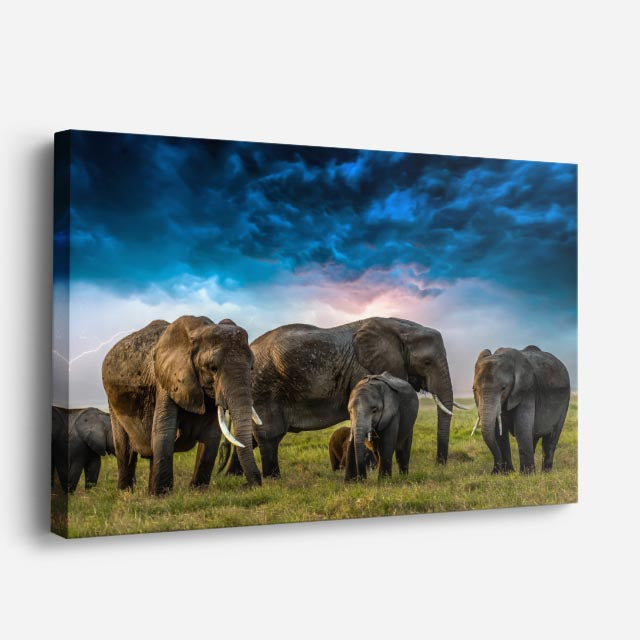 cuadro canvas vida salvaje horizonte de gigantes horizontal