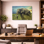 cuadro canvas vida salvaje gigante entre hierbas horizontal