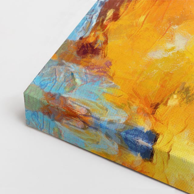 cuadro canvas vida salvaje elefante fuego dorado horizontal