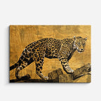 cuadro canvas vida salvaje leopardo dorado salvaje horizontal