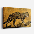 cuadro canvas vida salvaje leopardo dorado salvaje horizontal