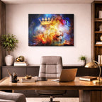 cuadro canvas vida salvaje corona del rey salvaje horizontal